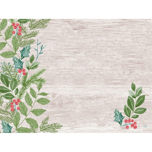 [DTH108987] Duni - Placemat papier Winter Greenery (30 x 40 cm, 1000 stuks)