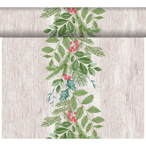 [DTH108990] Duni - Tafelloper tête-à-tête Dunicel Winter Greenery (0,4 x 24 m, 4 rollen)