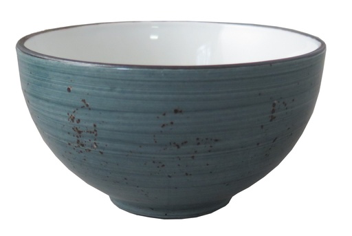 [BQ101422] Continental - Kom rond Rustic blauw (12,5 cm, 40 cl, 1 stuk)