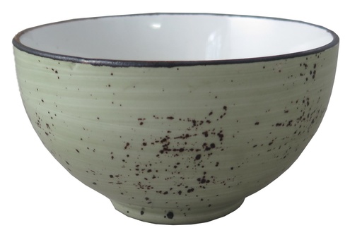 [BQ101424] Continental - Kom rond Rustic lichtgroen (12,5 cm, 40 cl, 1 stuk)