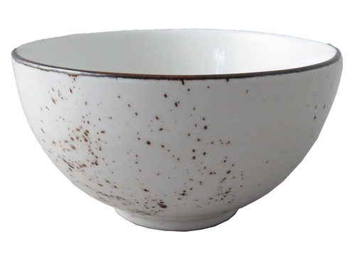 [BQ101426] Continental - Kom rond Rustic wit (12,5 cm, 40 cl, 1 stuk)