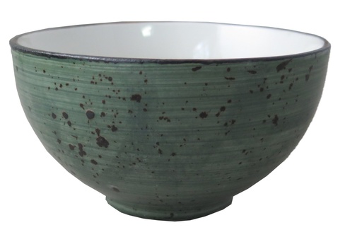 [BQ101572] Continental - Rijstbowl Rustic donkergroen (12,5 cm, 1 stuk)