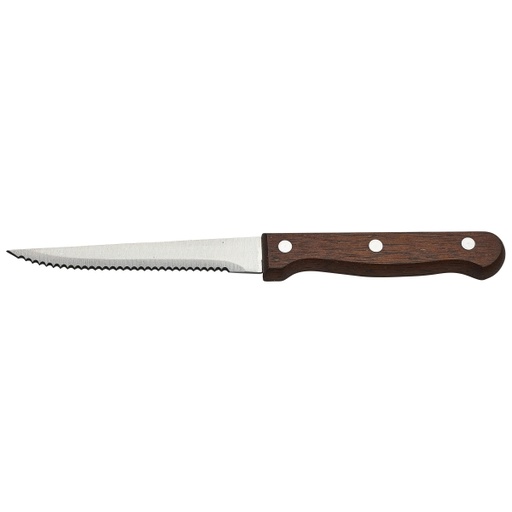 [BQ103457] Steak Knife Dark Wood Handle Full Tang (Dozen)