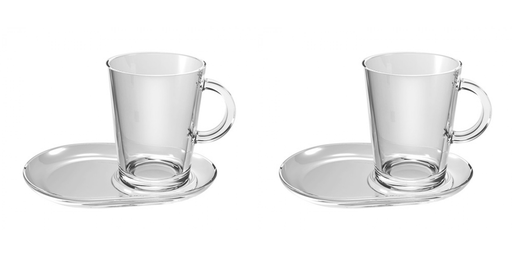 [BQ105580] Pasabahce - Theeglas met schotel Tribeca (40 cl, 2 stuks)
