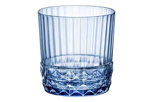[BQ117187] Bormioli Rocco - Tumbler America '20s blauw saffier (37 cl, 6 stuks)