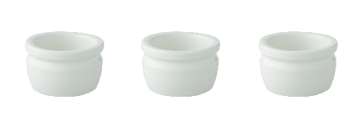[W103278] Boterpot Fancy Ivory 5.5 cm 3 cl 3 stuks