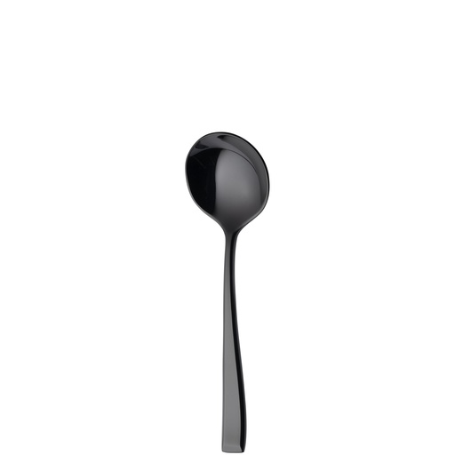 [BQ121837] Sola - Bouillonlepel Durban 18/10 zwart PVD (17,7 cm, 12 stuks)