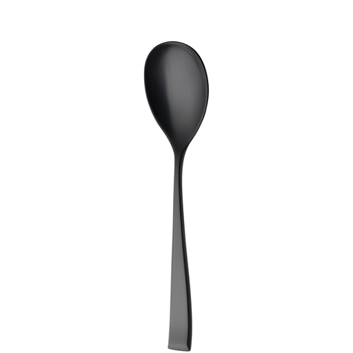 [BQ121872] Sola - Saladelepel Durban 18/10 zwart satijn PVD (21,7 cm)