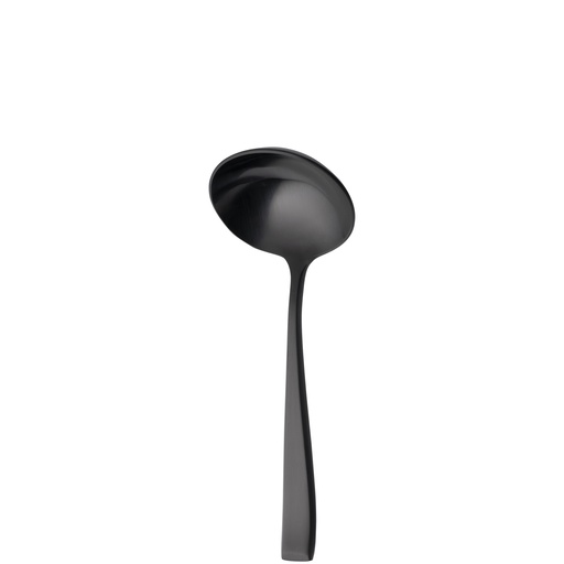 [BQ121874] Sola - Sauslepel Durban 18/10 zwart satijn PVD (18 cm)