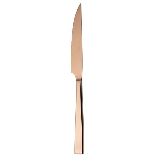 [BQ121879] Sola - Steakmes Durban 18/10 koper PVD (24,4 cm, 12 stuks)