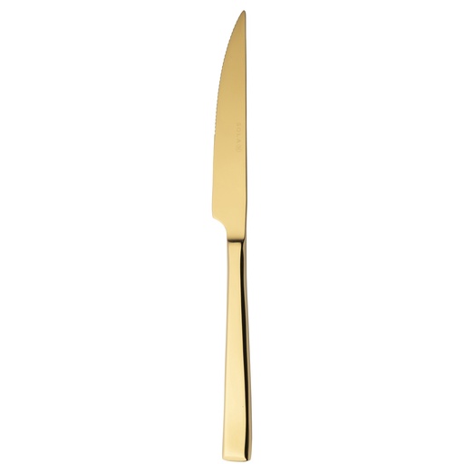 [BQ121923] Sola - Steakmes Durban 18/10 goud PVD (24,4 cm, 12 stuks)