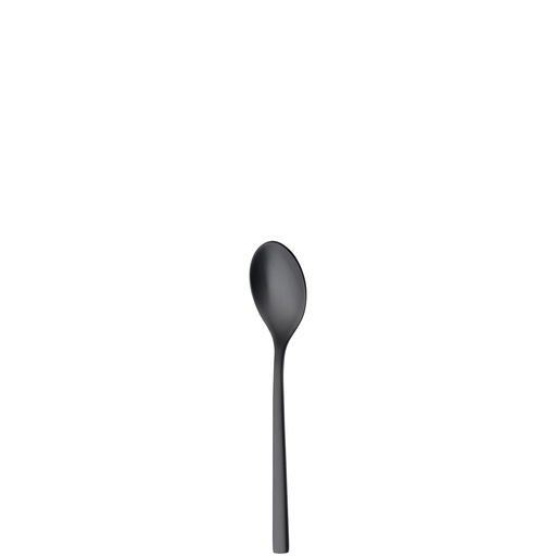 [BQ121998] Sola - Koffielepel Montreux 18/10 zwart satijn PVD (11,1 cm, 12 stuks)