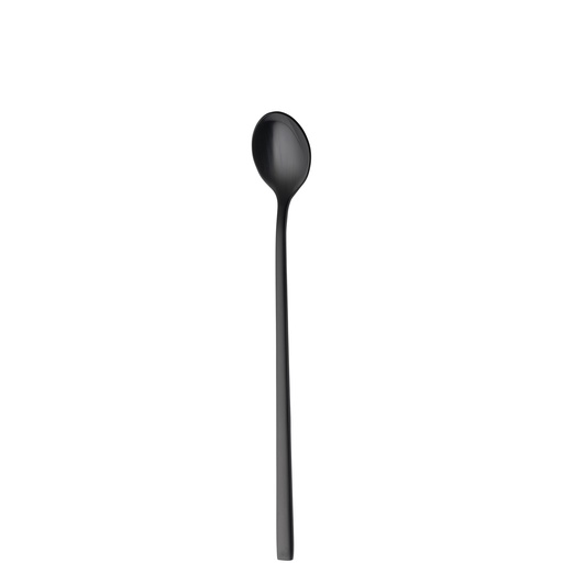 [BQ121999] Sola - Longdrinklepel Montreux 18/10 zwart satijn PVD (20,1 cm, 12 stuks)