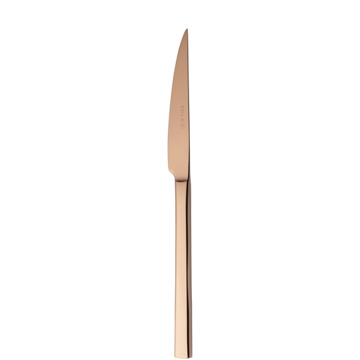 [BQ122013] Sola - Steakmes Montreux 18/10 koper PVD (23,7 cm, 12 stuks)