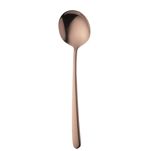 [BQ122128] Sola - Bouillonlepel Ibiza 18/0 koper PVD (17,8 cm, 12 stuks)