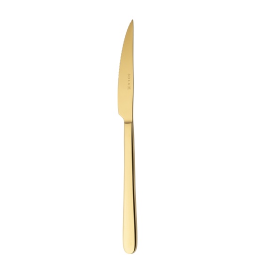 [BQ122169] Sola - Steakmes Ibiza 18/0 goud PVD (23 cm, 12 stuks)