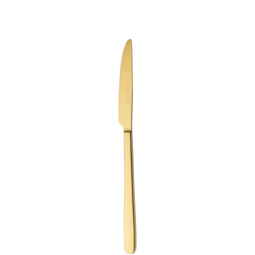 [BQ122193] Sola - Dessertmes Ibiza 18/0 goud satijn PVD (21,1 cm, 12 stuks)