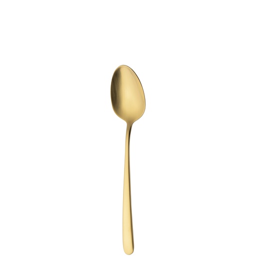 [BQ122194] Sola - Dessertlepel Ibiza 18/0 goud satijn PVD (18,7 cm, 12 stuks)
