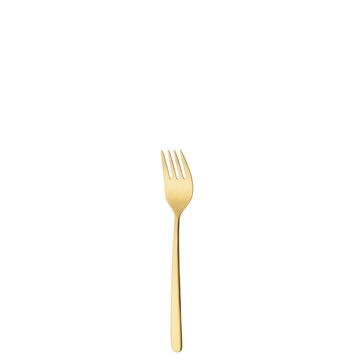 [BQ122196] Sola - Cocktailvork Ibiza 18/0 goud satijn PVD (14,5 cm, 12 stuks)