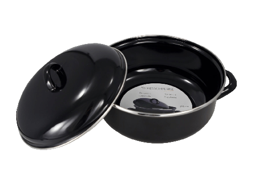 [W138450] Braadpan Neutraal 24 cm 3.7 l Zwart Emaille
