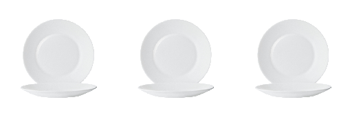 [W144752] Bord diep Restaurant Wit 22.5 cm