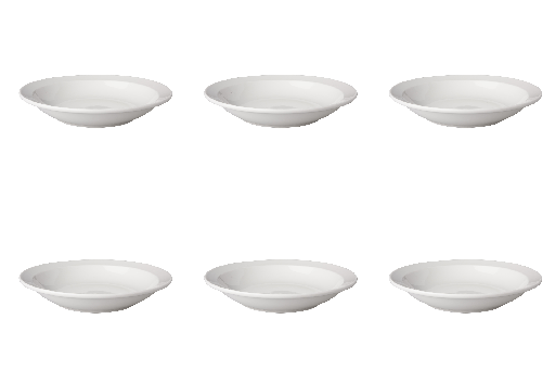 [W508089] Bord diep smalle rand Budgetline 21.5 cm Wit