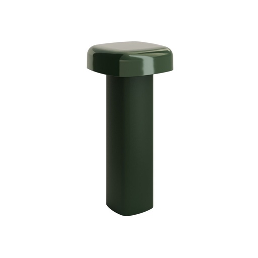 [BQ126577] Duni - LED-lamp oplaadbaar Quadro metaal donkergroen (21,1 x Ø 10,2 cm, 1 stuk)