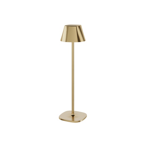[BQ126581] Duni - LED-lamp oplaadbaar Veya metaal goud (35 x Ø 10,8 cm, 1 stuk)