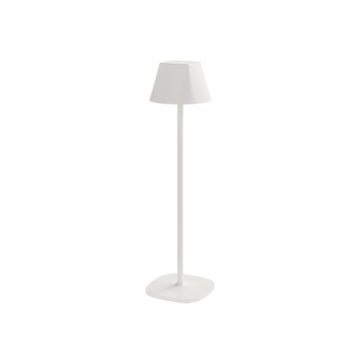 [BQ126582] Duni - LED-lamp oplaadbaar Veya metaal wit (35 x Ø 10,8 cm, 1 stuk)