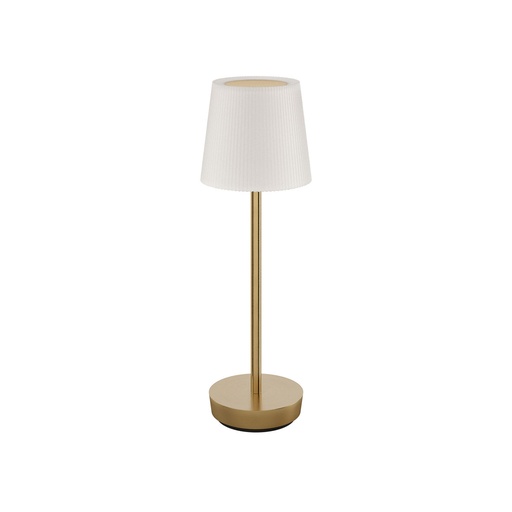 [BQ126583] Duni - LED-lamp oplaadbaar Jay 2.0 metaal messing (31,5 x Ø 10,6 cm, 1 stuk)