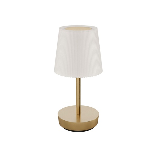 [BQ126584] Duni - LED-lamp oplaadbaar Jay 2.0 metaal messing (21,2 x Ø 10,6 cm, 1 stuk)