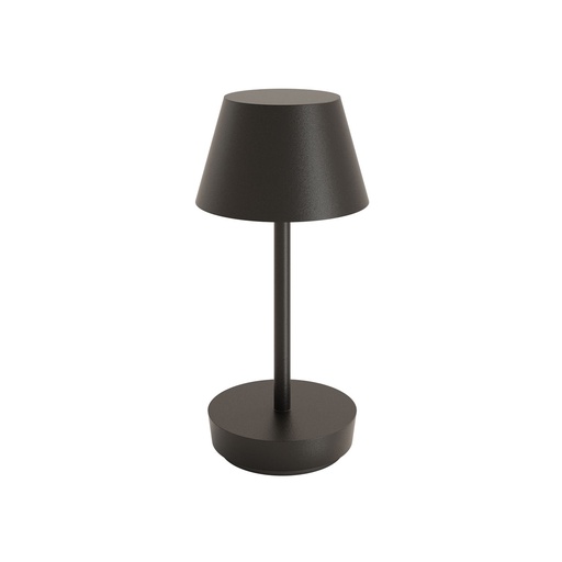 [BQ126590] Duni - LED-lamp oplaadbaar Zelda 2.0 metaal zwart (21,2 x Ø 10,5 cm, 1 stuk)