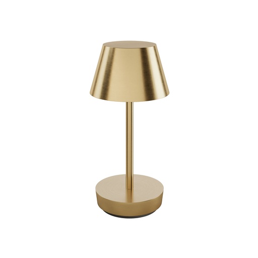 [BQ126591] Duni - LED-lamp oplaadbaar Zelda 2.0 metaal messing (21,2 x Ø 10,5 cm, 1 stuk)