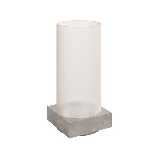 [BQ126605] Duni - Lichtkap Column glas grijs (25 x 11,5 cm, 6 stuks)