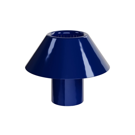 [BQ126612] Duni - Lichtkap Lino aluminium blauw (16,1 x 12,6 cm, 6 stuks)