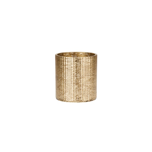 [BQ126630] Duni - Lichthouder Ripple glas goud (7,6 x 8,5 cm, 6 stuks)