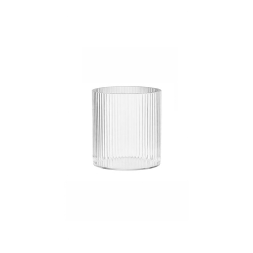 [BQ126632] Duni - Lichthouder Ripple glas helder (7,6 x 8,5 cm, 6 stuks)