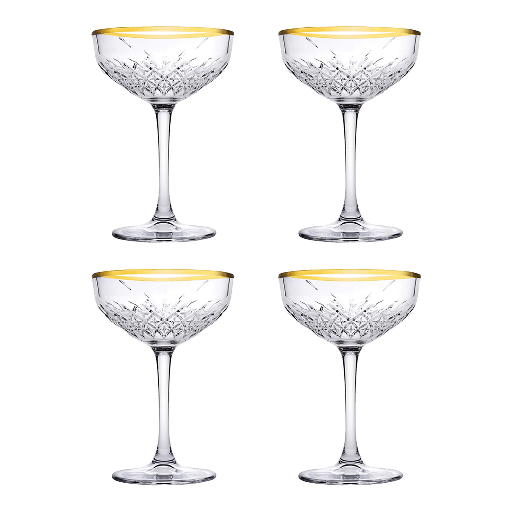 [BQ100124] Champagnecoupe Timeless 25,5 cl Goud (4 stuks)