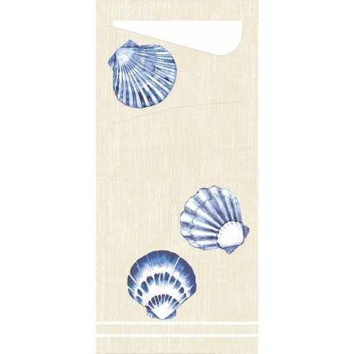 [202537] Duni Sacchetto®,bestekzakjes met servet, tissue 8,5 x 19 cm Tide, 500 St/Doos (5 x 100 St)