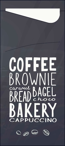 [186587] Duni Sacchetto®,bestekzakjes met servet, tissue 8,5 x 19 cm Bakery, 500 St/Doos (5 x 100 St)