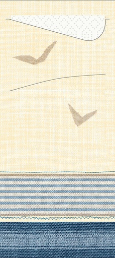 [183063] Duni Sacchetto® tissue 8,5 x 19 cm Seaway, 500 St/Doos (5 x 100 St)